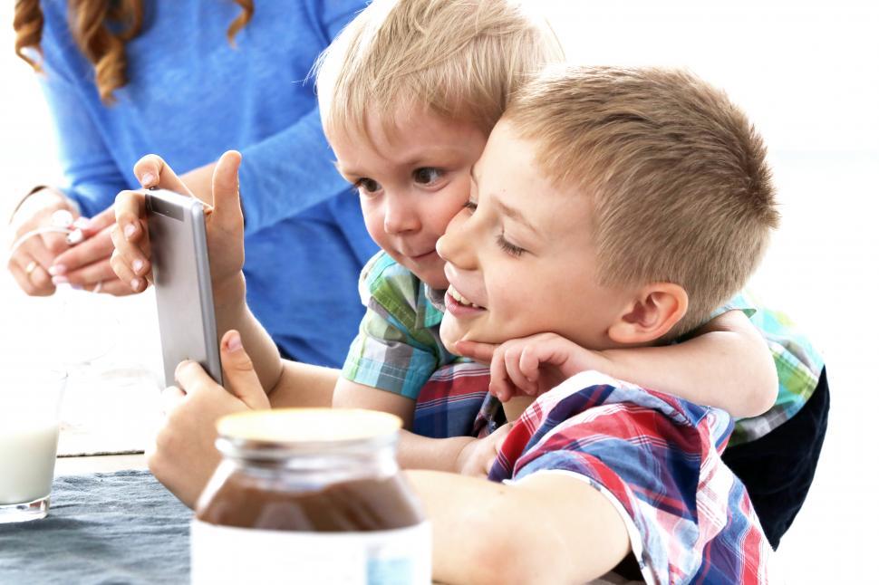 Free Image of Family fun during breakfast 