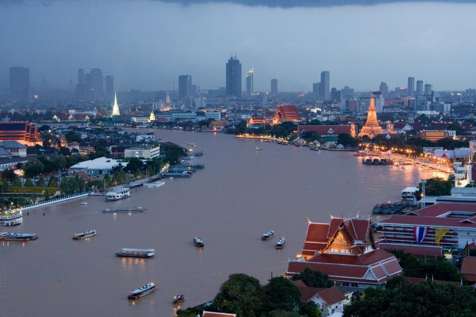 Free Image of City Skyline Across Vast Water 
