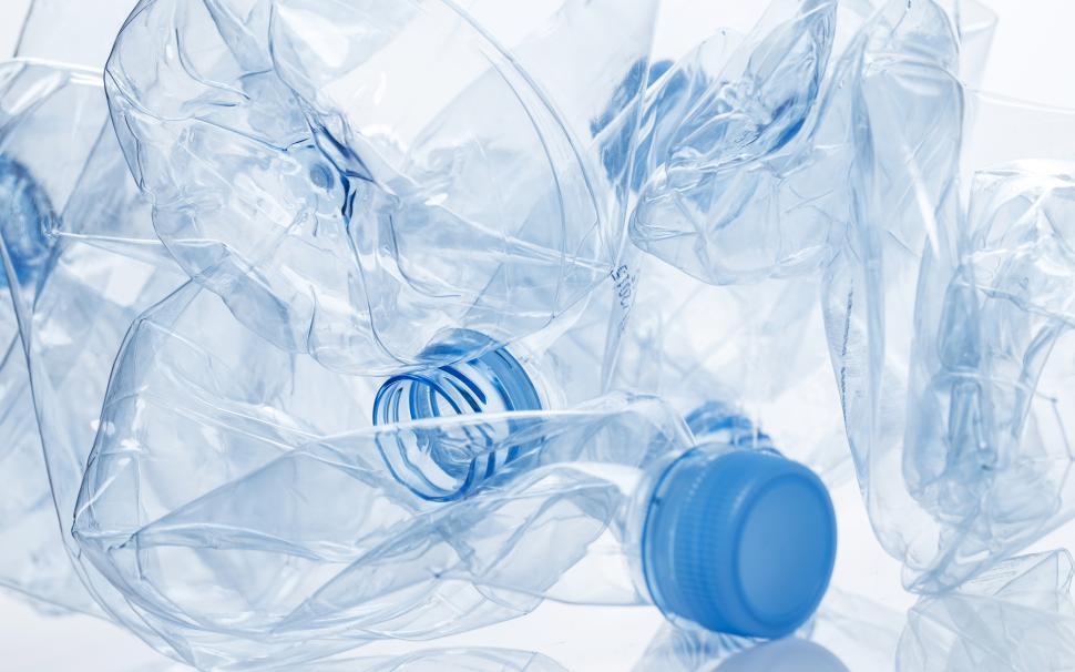 Free Image of Utilization. Empty water bottles crumpled 