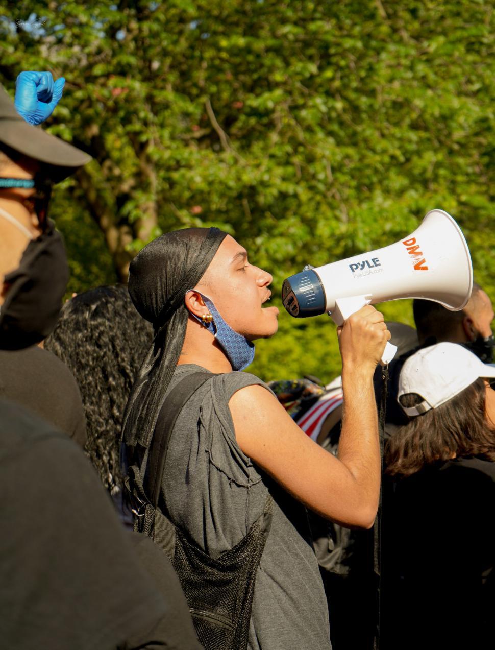 Free Image of Protest Leader With Megaphone 