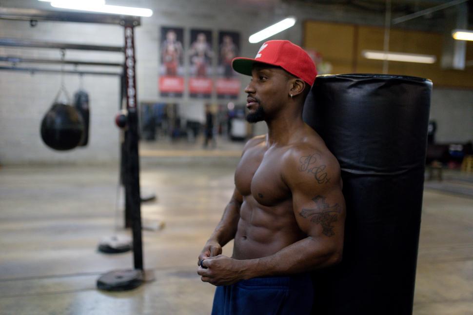 Free Image of Young Male Bodybuilder in red cap 