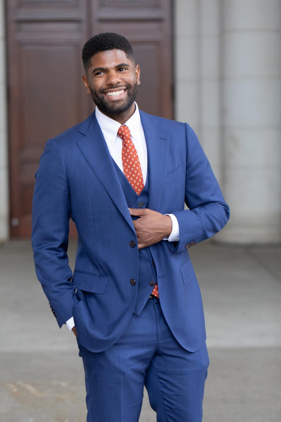 Free Image of Young Businessman in Blue Suit 