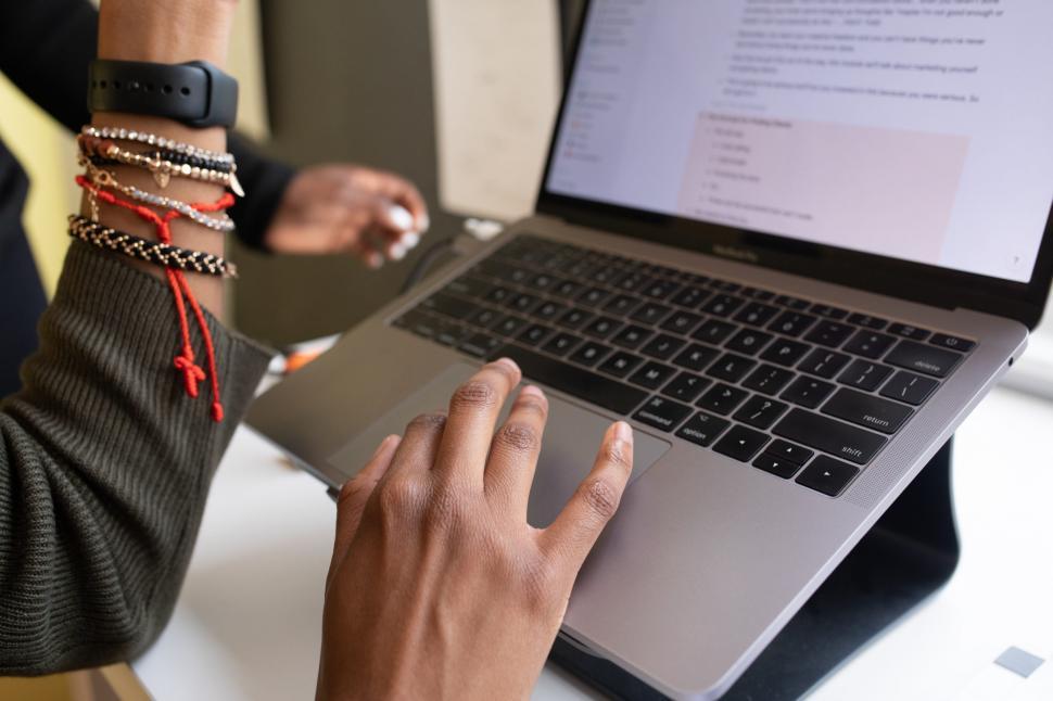 Free Image of Female Hands and Laptop 