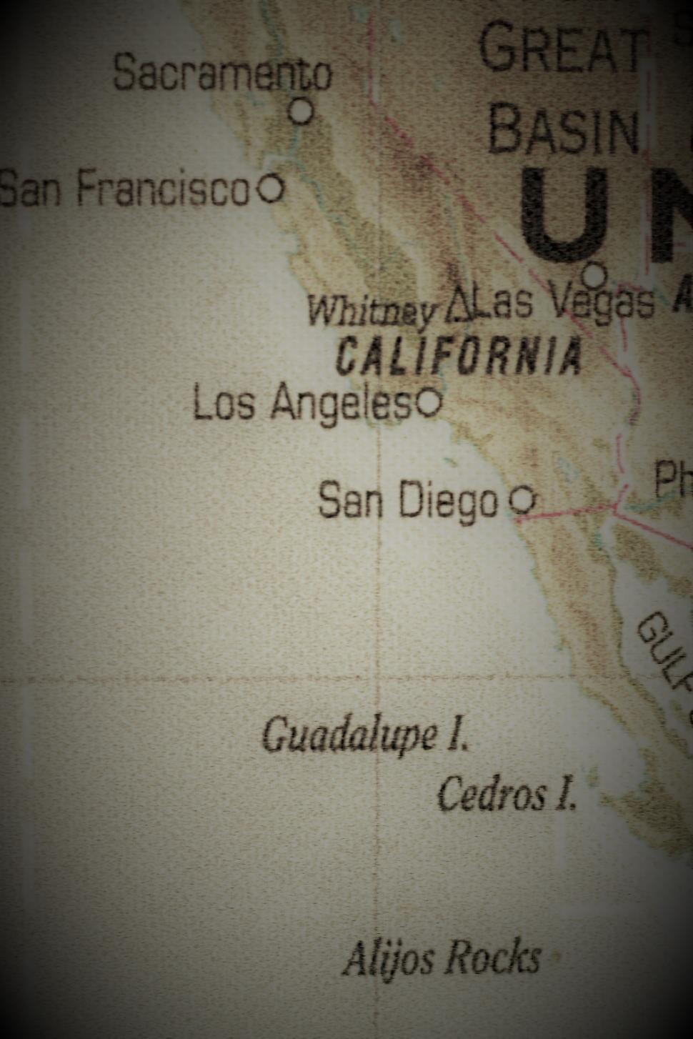 Free Image of Old Map of California USA  
