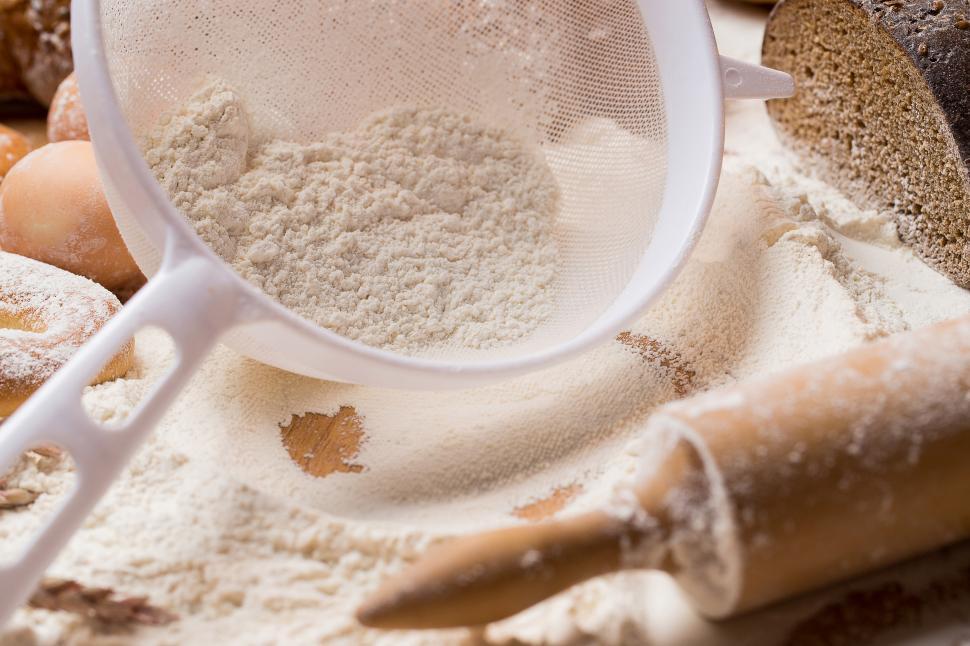 Free Image of Cooking. Bread making ingredients  
