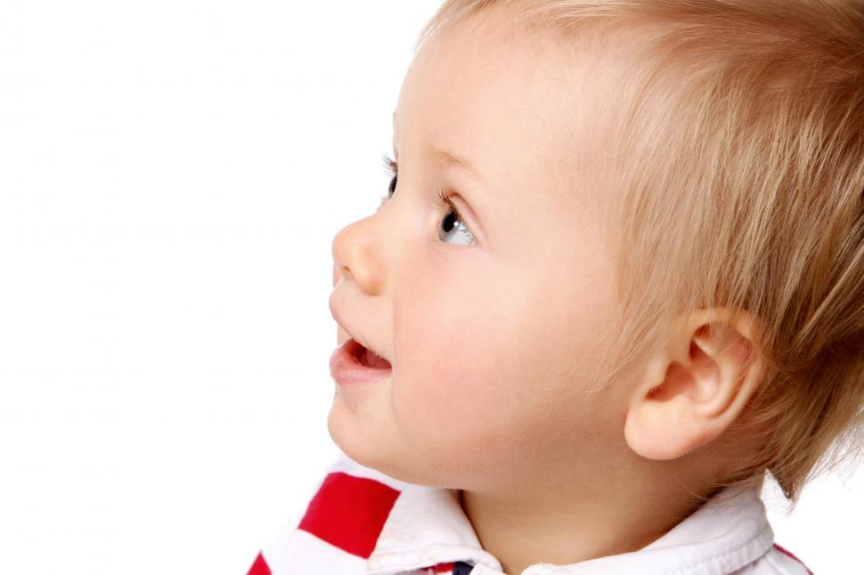 Free Image of a little funny kid on white 