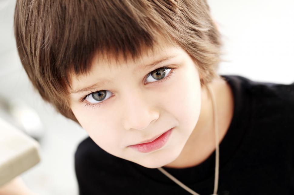 Free Image of Adorable kid looking at camera 