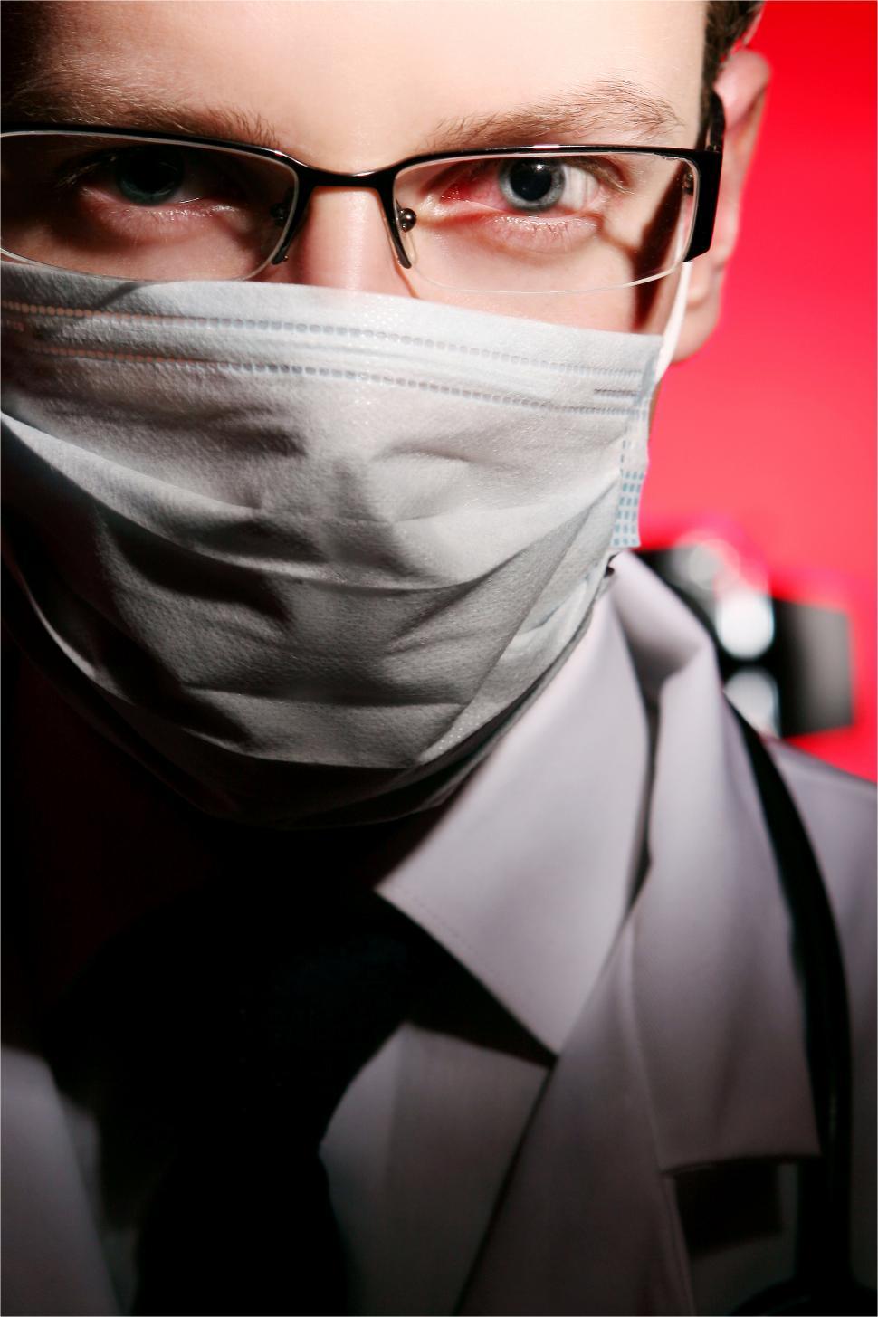 Free Image of Close up of young medical worker in a mask 