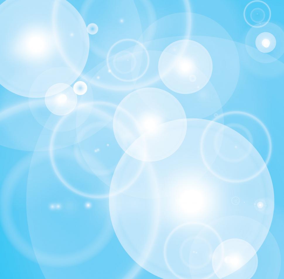 Free Image of Sky blue flare bubbles abstract background  