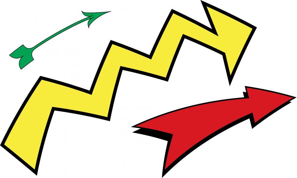 Free Image of Colorful Arrows Clipart  