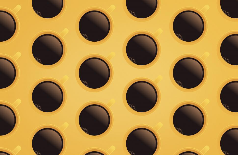 Free Image of Cups of Coffee - Top View Pattern 