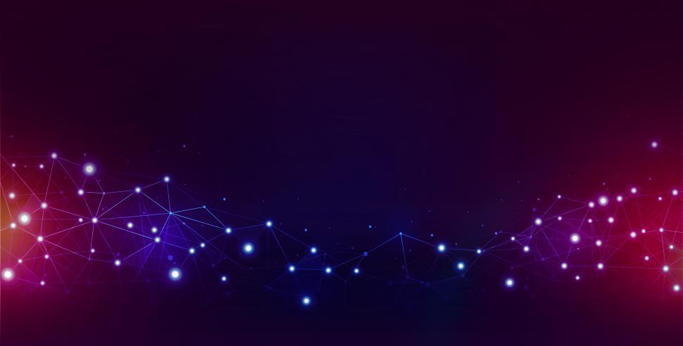 Free Image of Abstract Background - Network with Light Effects 