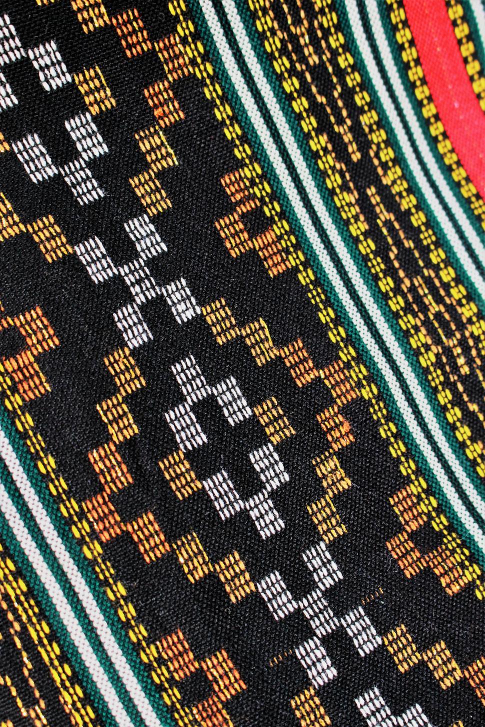 Free Image of Ethnic Pattern Fabric Background Pattern 