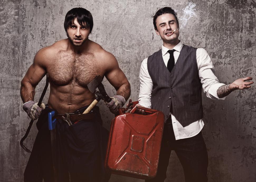 Free Image of Two threatening characters ready for action 
