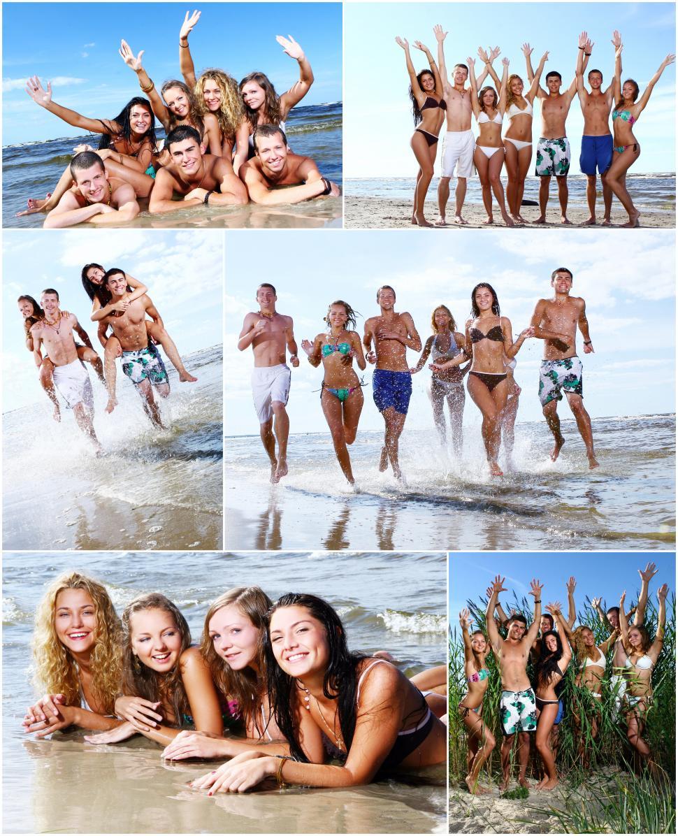 Free Image of Best friends on the beach 