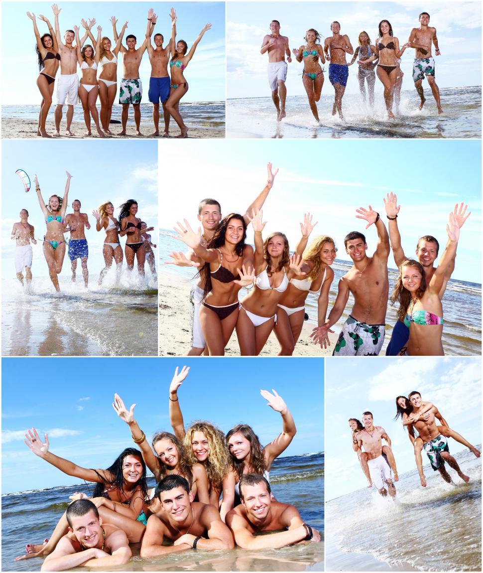 Free Image of Best friends vacationing on the beach 
