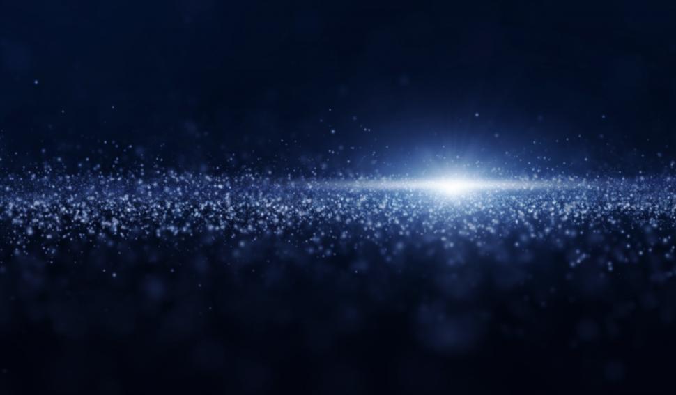 Free Image of Luminous Particles - Abstract Background - Blue 