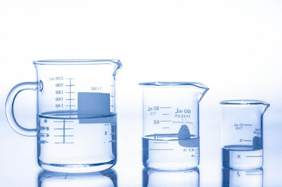 Free Image of Three different beakers 