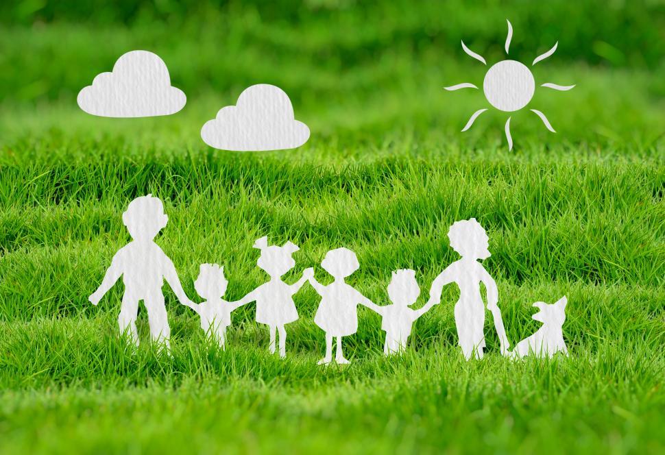 Free Image of Family Holding Hands - Family Concept - Union - Silhouettes 