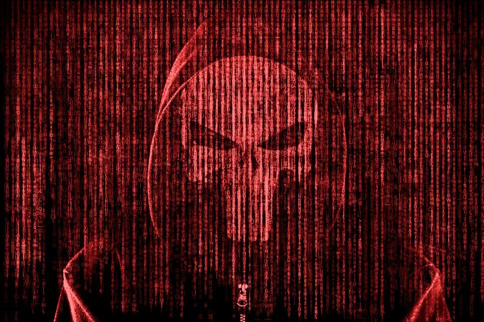 Free Image of Anonymous Computer Hacker over Computer Code - Cyber Criminal 
