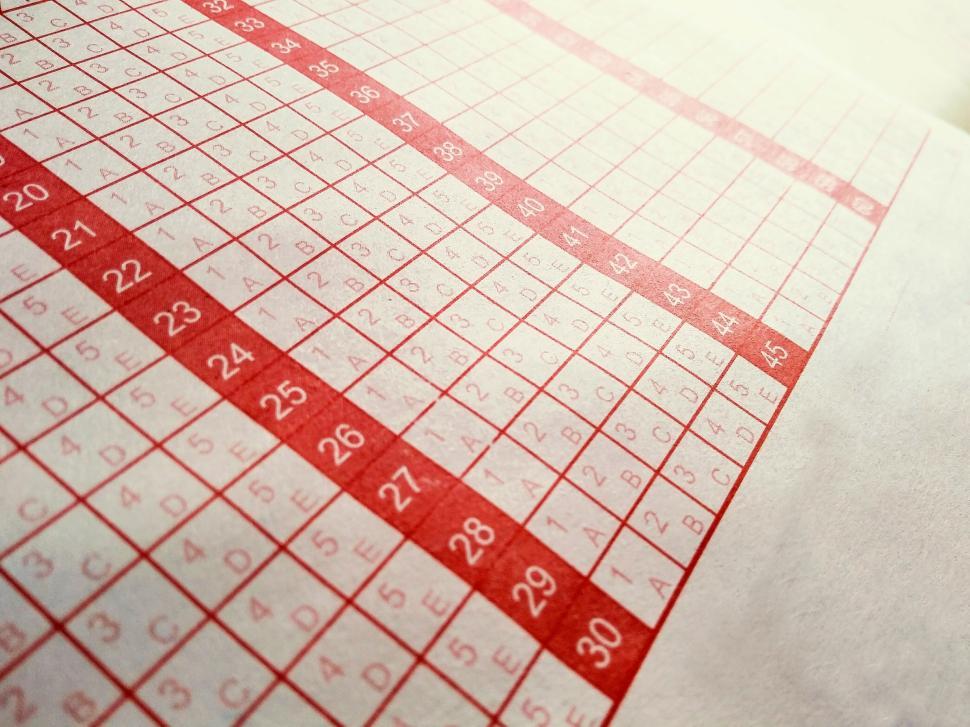 Free Image of Student Exam Answer Sheet  