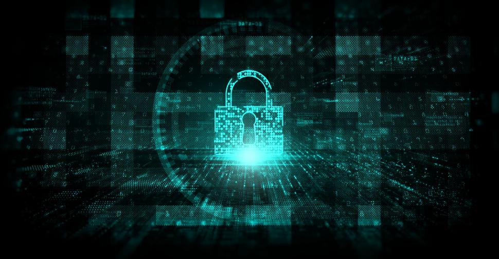 Free Image of Digital Padlock on Tech Background - Web Security 