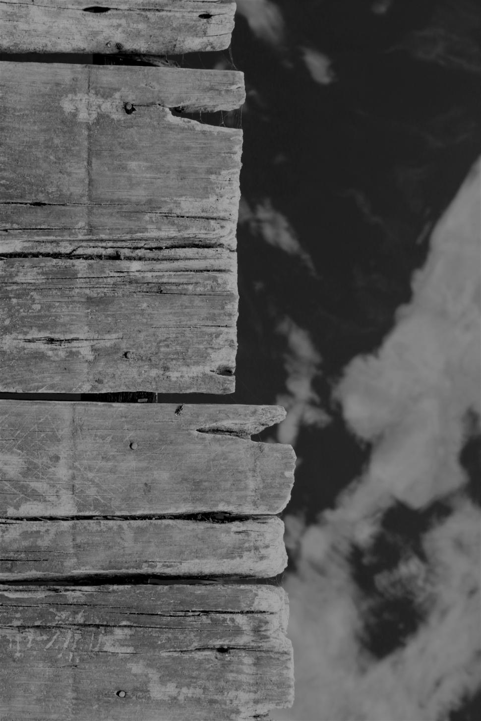 Free Image of Old wooden boards over water  