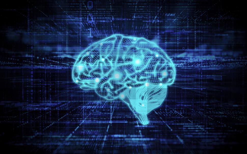 Free Image of Concept of Artificial Intelligence on Abstract Background 
