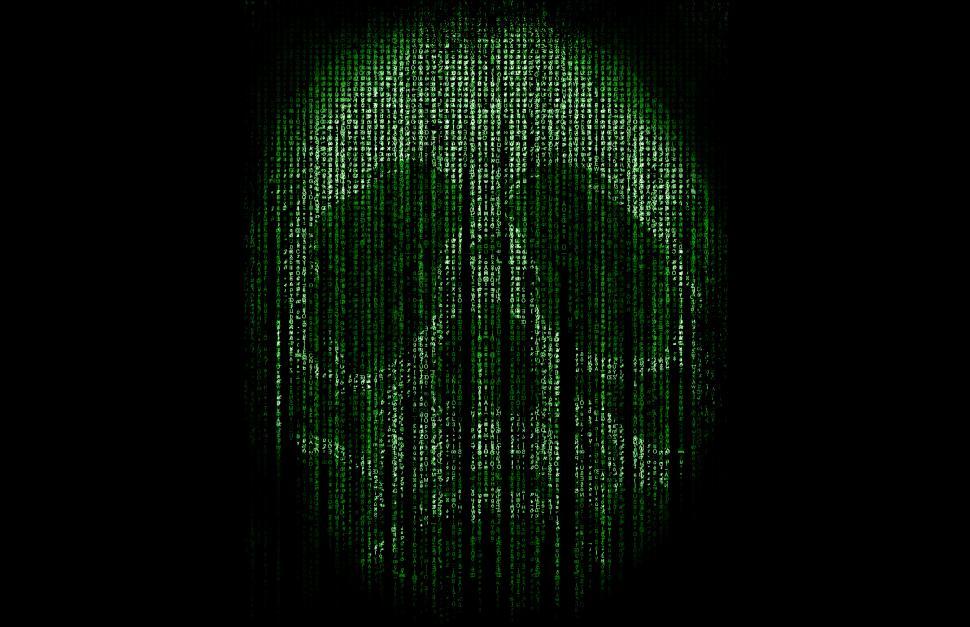 Free Image of Skull Formed by Computer Code -  Cyber Crime Concept 