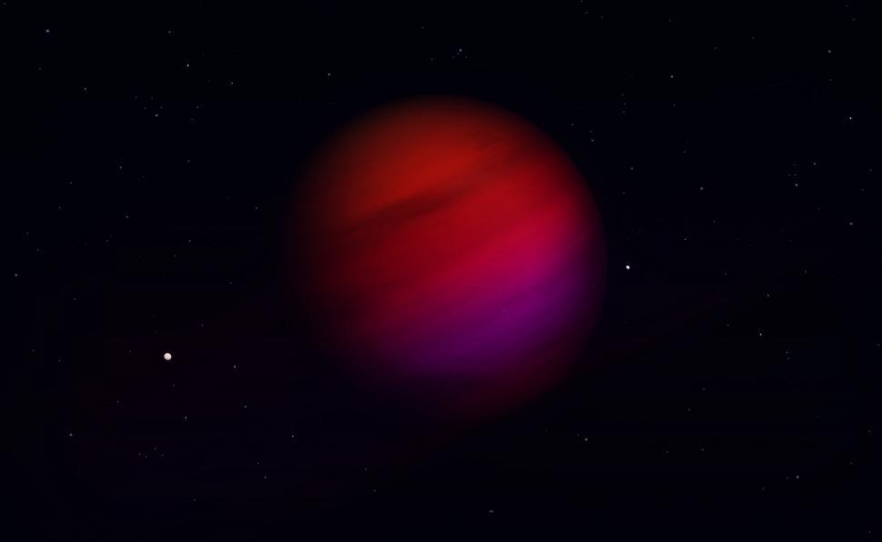 Free Image of Red Planet on Dark Background 