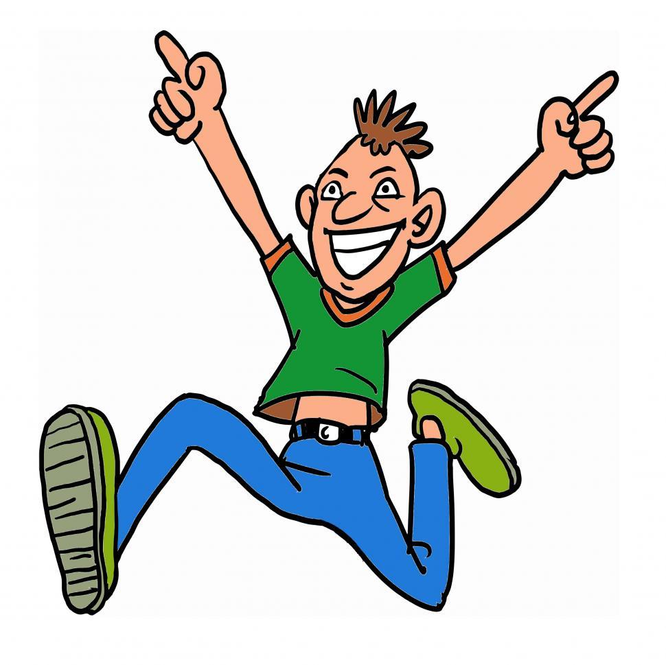 Free Image of Happy boy running and jumping 