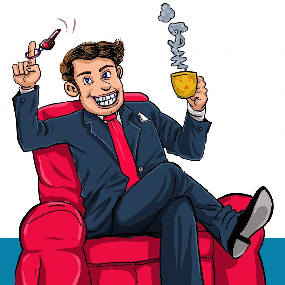 Free Image of Rich man happy and smiling 