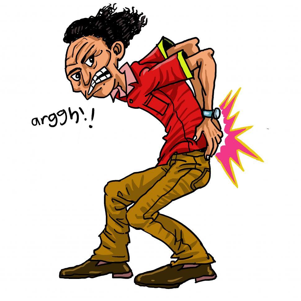 Free Image of The man suffer back pain  