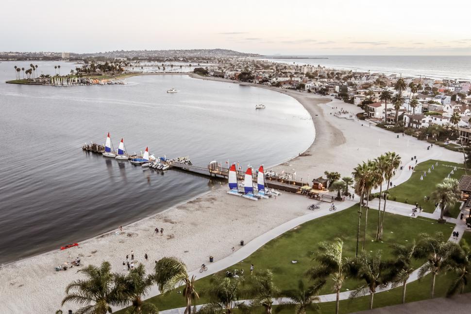 Free Image of A view over Mission Bay, California 