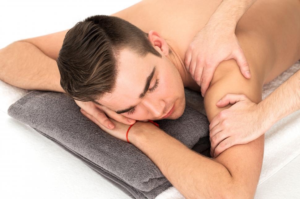 Free Image of Man getting a massage  