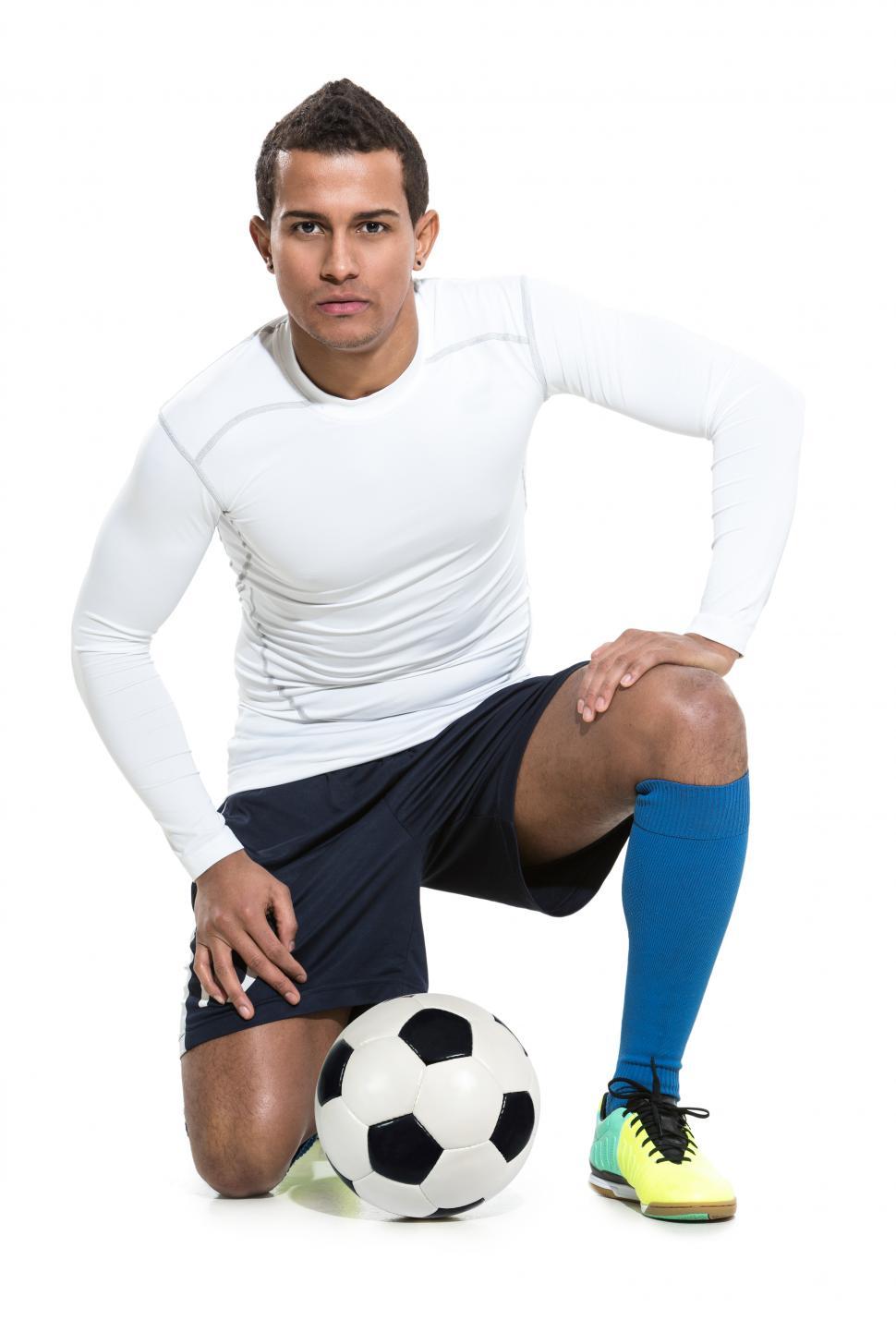 Free Image of Football player kneeling 