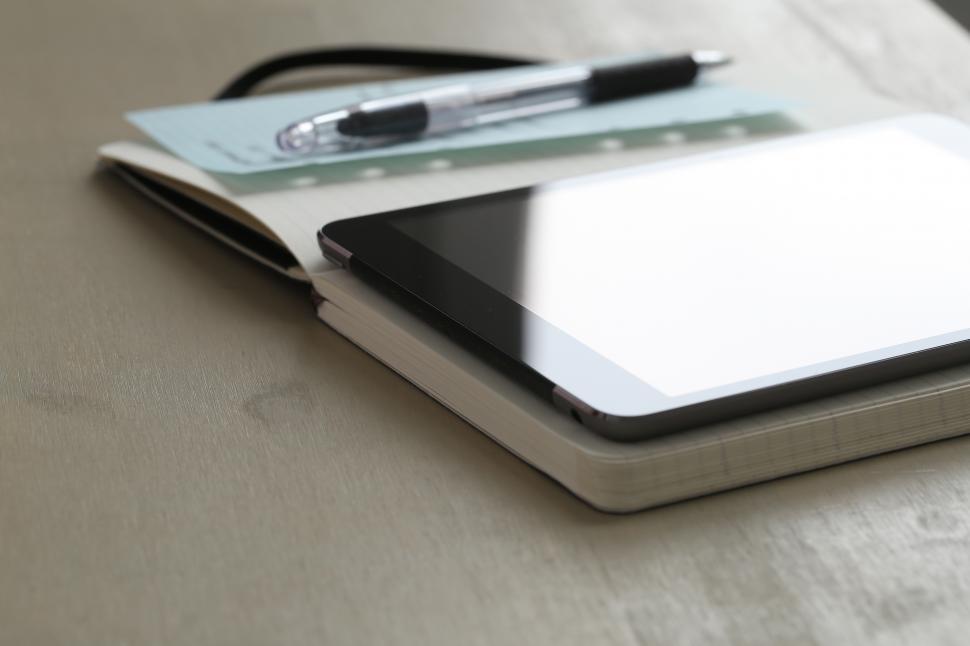 Free Image of Workspace. Tablet computer and notebook 