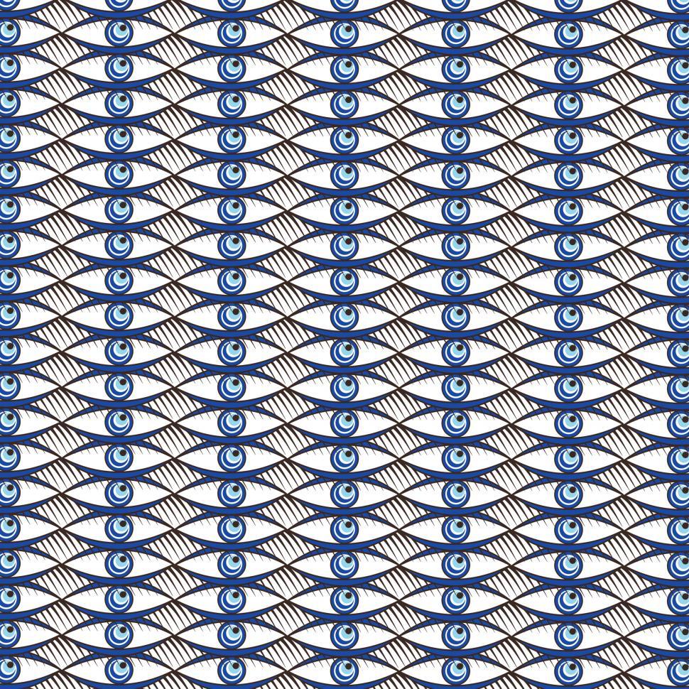 Free Image of The Eyes Have It - Greek-inspired Eye Pattern 