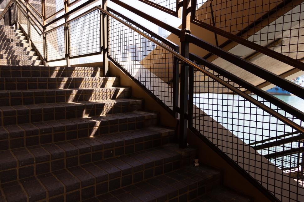 Free Image of Stairs Leading Up to Top of Building 