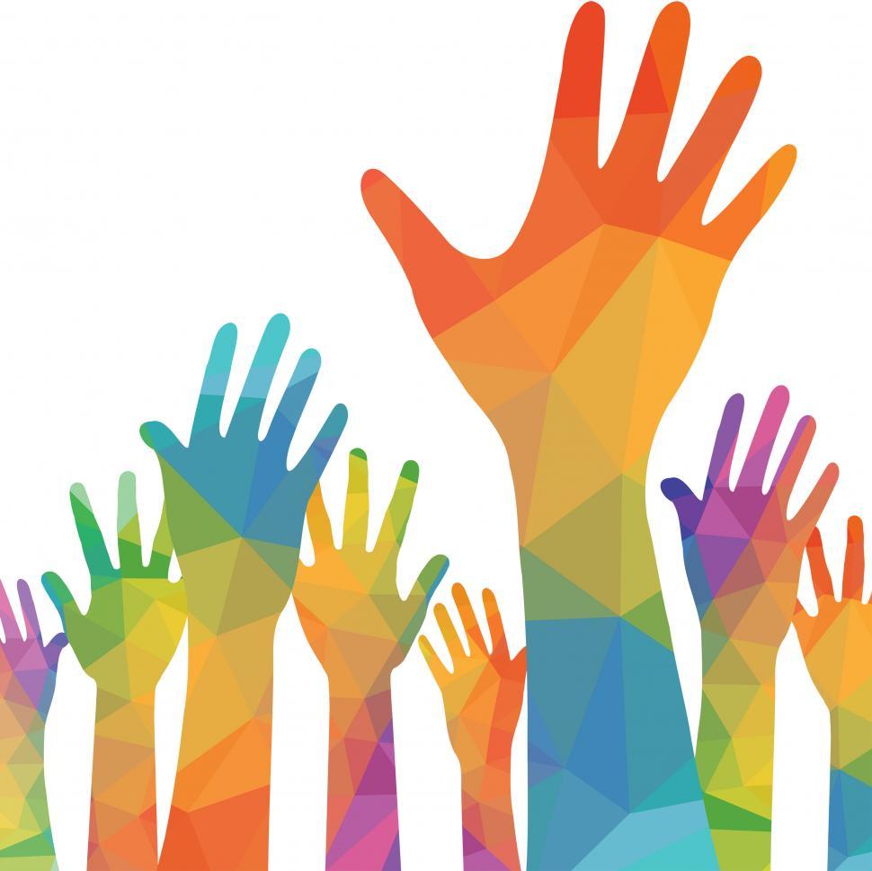 Free Image of Many Hands Up 