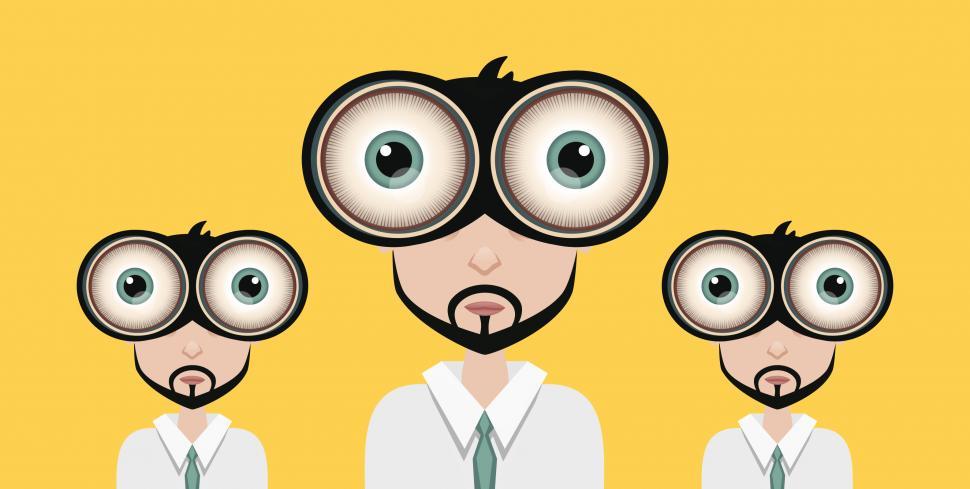 Free Image of Hyperexpressive Reaction with Cartoon Face and Big Eyes 