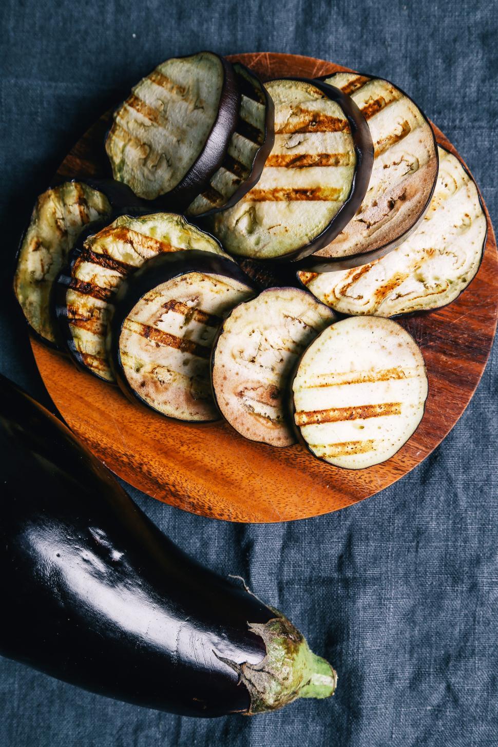 Free Image of Grilled and sliced Eggplant 