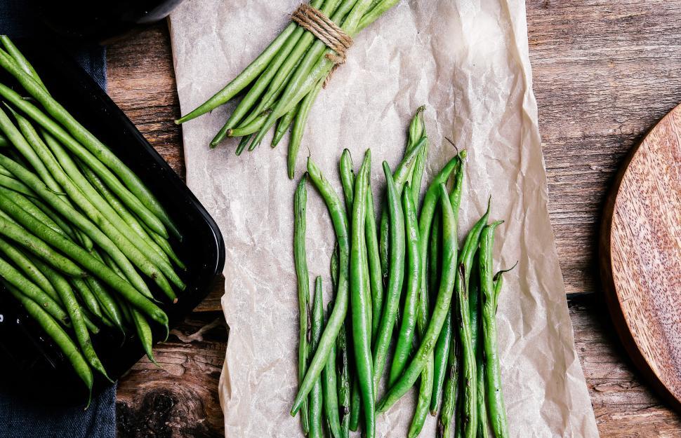 Free Image of Green beans, various arrangements  