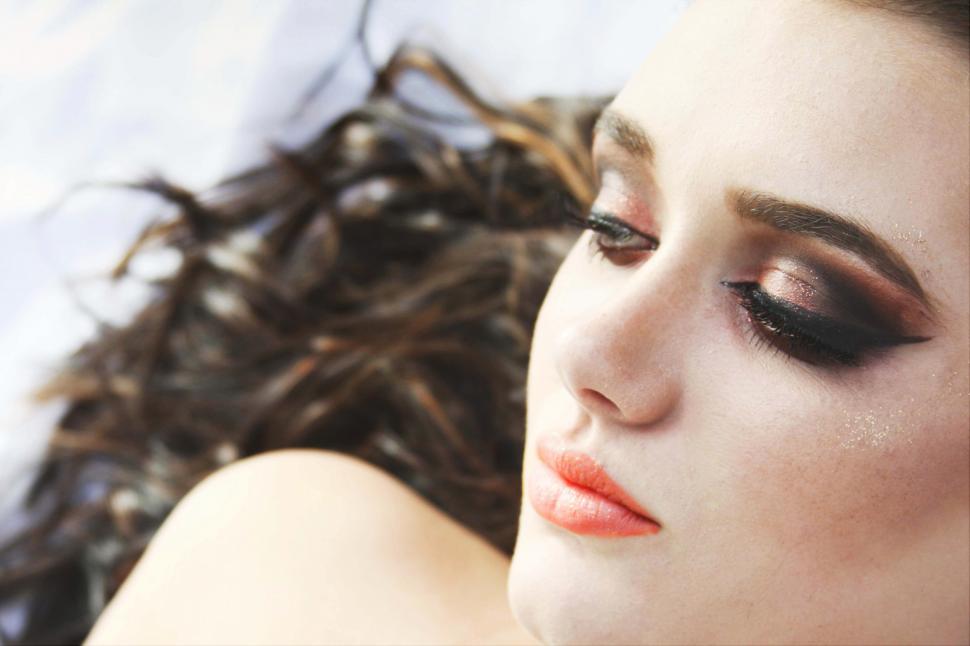 Free Image of Female fashion model face 
