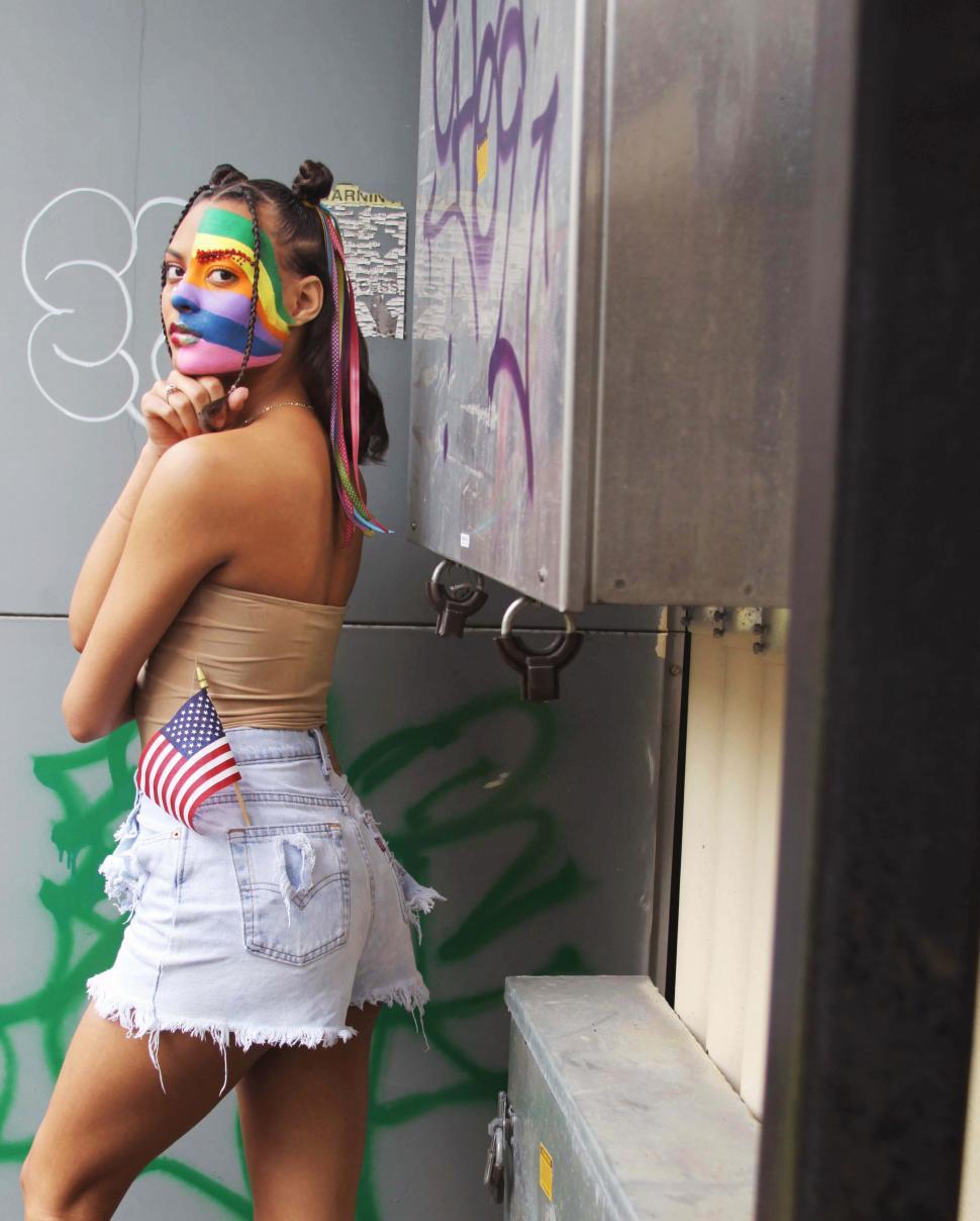 Free Image of Female supporter of LGBTQ 