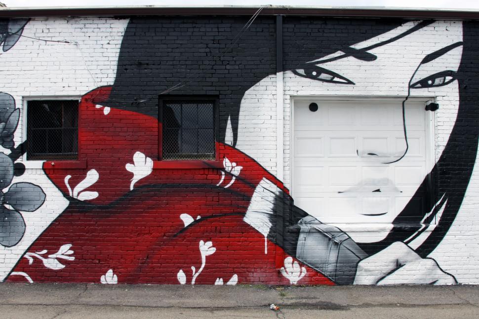 Free Image of Asian woman graffiti 