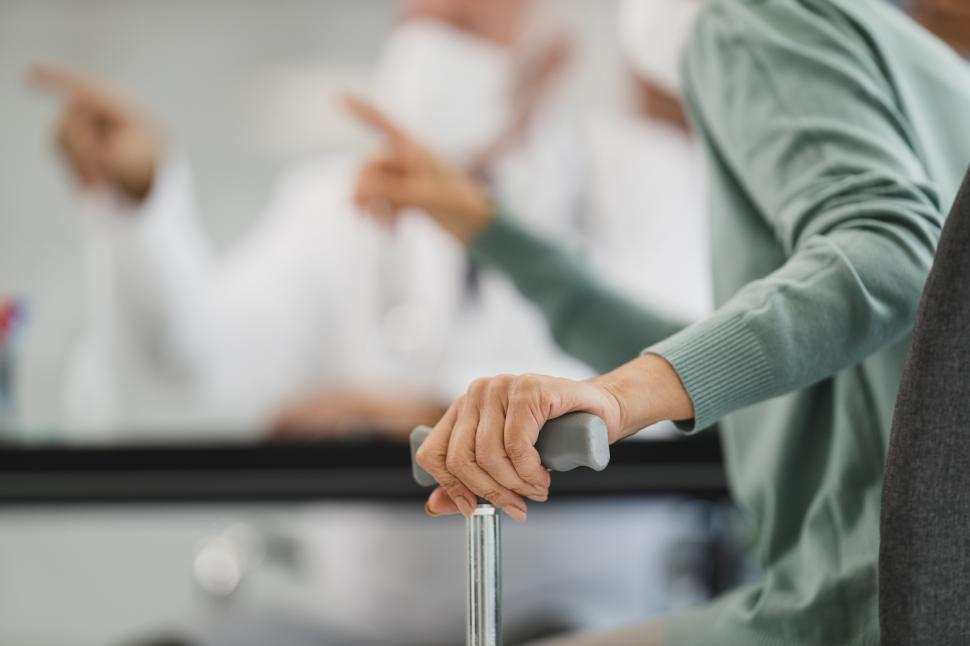 Free Image of Hand on cane 