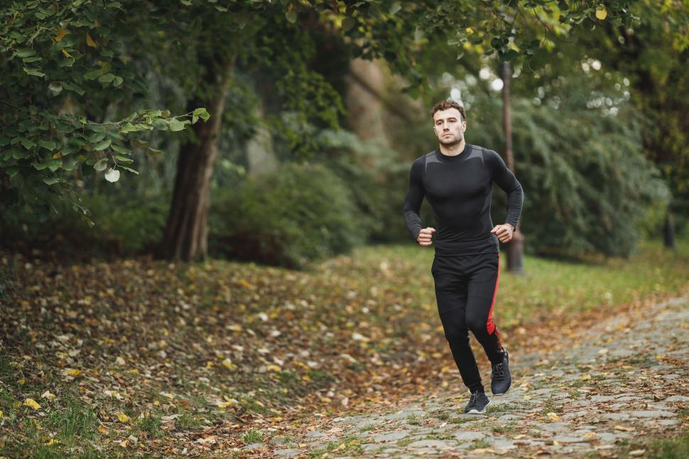 Free Image of Male athlete running in the park 
