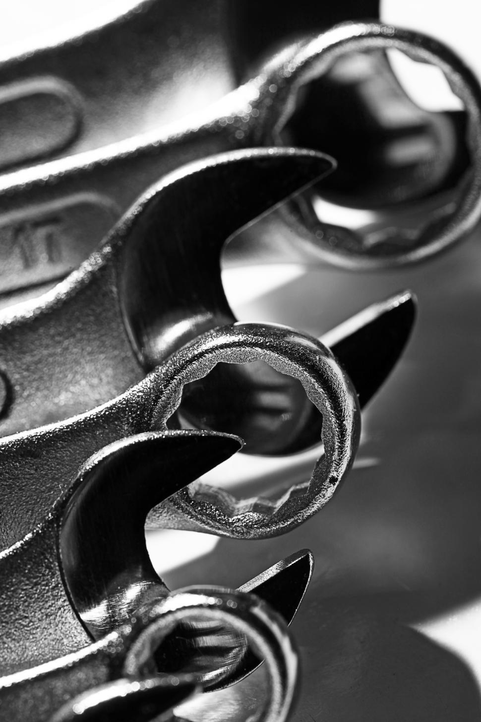 Free Image of Box end and open end wrenches - Set of Tools 
