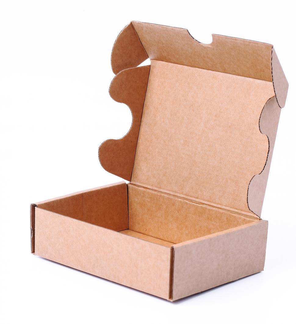 Free Image of Cardboard box open 